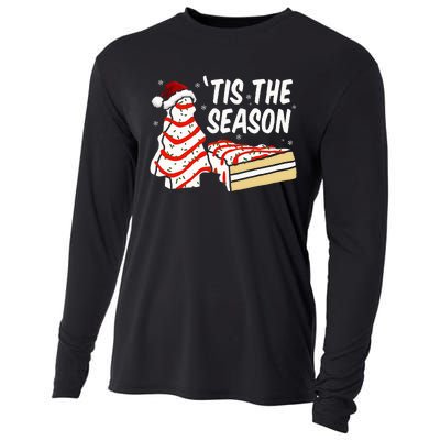 Funny Tis The Season Design Christmas Tree Cakes Debbie  Cooling Performance Long Sleeve Crew