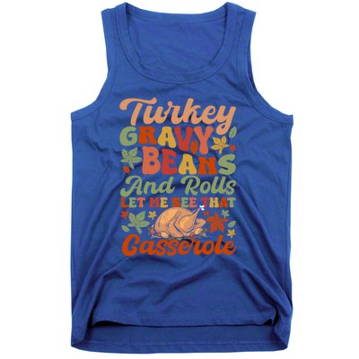 Funny Thanksgiving Turkey Gravy Beans And Rolls Gift Tank Top