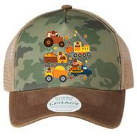 Funny Thanksgiving Turkeys Construction Vehicles Legacy Tie Dye Trucker Hat