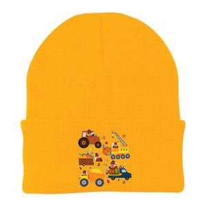 Funny Thanksgiving Turkeys Construction Vehicles Knit Cap Winter Beanie