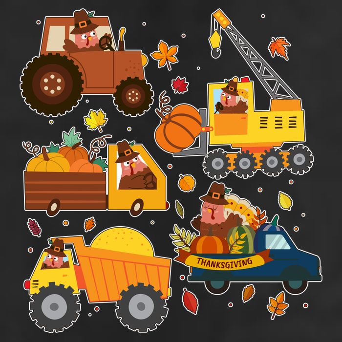 Funny Thanksgiving Turkeys Construction Vehicles Adult Drive Performance Visor