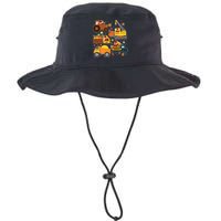 Funny Thanksgiving Turkeys Construction Vehicles Bucket Hat