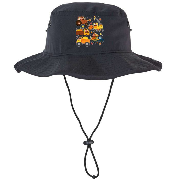 Funny Thanksgiving Turkeys Construction Vehicles Bucket Hat