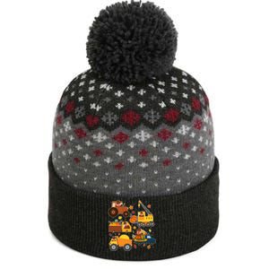 Funny Thanksgiving Turkeys Construction Vehicles The Baniff Cuffed Pom Beanie