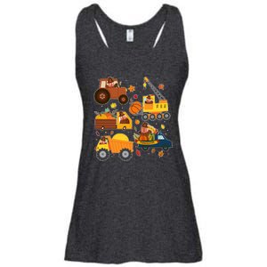 Funny Thanksgiving Turkeys Construction Vehicles Ladies Essential Flowy Tank