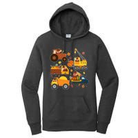 Funny Thanksgiving Turkeys Construction Vehicles Women's Pullover Hoodie