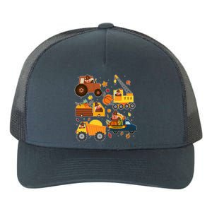 Funny Thanksgiving Turkeys Construction Vehicles Yupoong Adult 5-Panel Trucker Hat