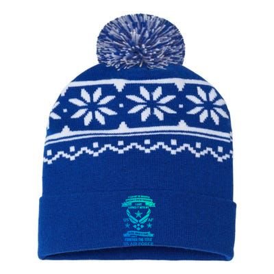 Forever The Title Us Air Force Military Veteran Pride Gift USA-Made Snowflake Beanie