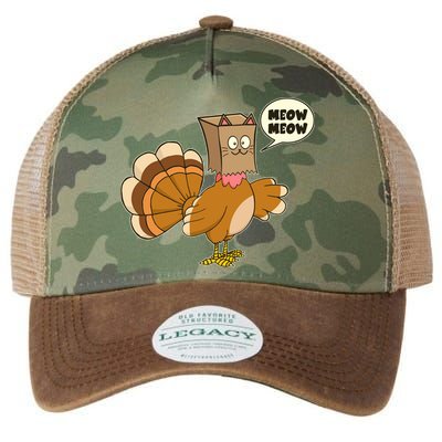 Funny Thanksgiving Turkey In Cat Face Paper Bag Legacy Tie Dye Trucker Hat