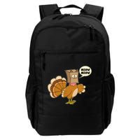 Funny Thanksgiving Turkey In Cat Face Paper Bag Backpack