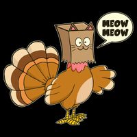 Funny Thanksgiving Turkey In Cat Face Paper Bag Backpack