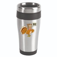 Funny Thanksgiving Turkey In Cat Face Paper Bag 16oz Travel Tumbler