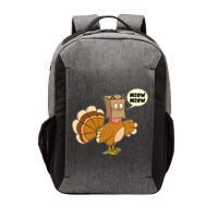Funny Thanksgiving Turkey In Cat Face Paper Bag Vector Backpack