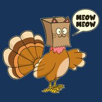 Funny Thanksgiving Turkey In Cat Face Paper Bag Infant Baby Jersey Bodysuit
