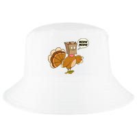 Funny Thanksgiving Turkey In Cat Face Paper Bag Cool Comfort Performance Bucket Hat