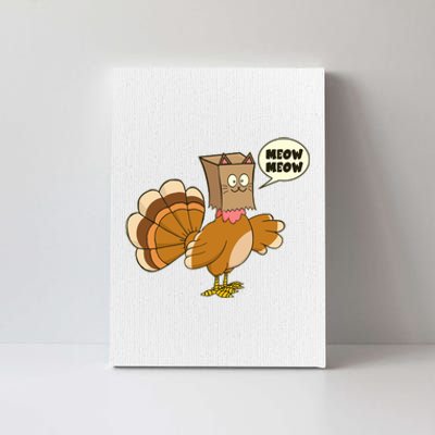 Funny Thanksgiving Turkey In Cat Face Paper Bag Canvas