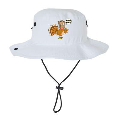 Funny Thanksgiving Turkey In Cat Face Paper Bag Bucket Hat