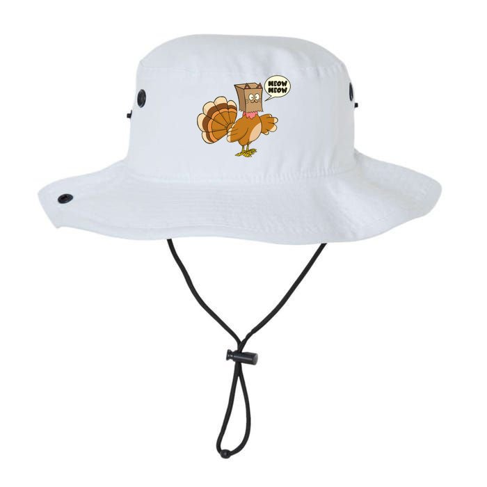 Funny Thanksgiving Turkey In Cat Face Paper Bag Bucket Hat