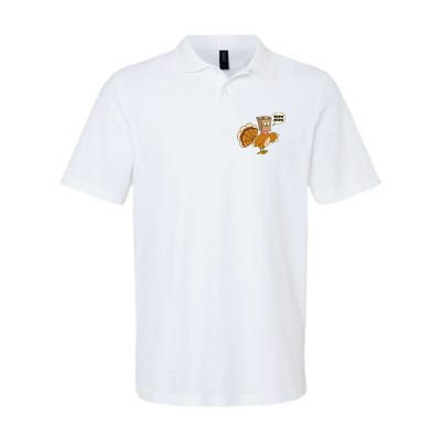 Funny Thanksgiving Turkey In Cat Face Paper Bag Polo