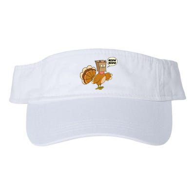 Funny Thanksgiving Turkey In Cat Face Paper Bag Visor