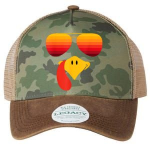 Funny Thanksgiving Turkey Face With Sunglasses Legacy Tie Dye Trucker Hat