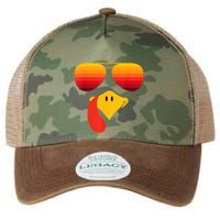 Funny Thanksgiving Turkey Face With Sunglasses Legacy Tie Dye Trucker Hat