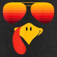 Funny Thanksgiving Turkey Face With Sunglasses 7 Panel Mesh Trucker Snapback Hat