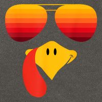 Funny Thanksgiving Turkey Face With Sunglasses Cotton Canvas Backpack