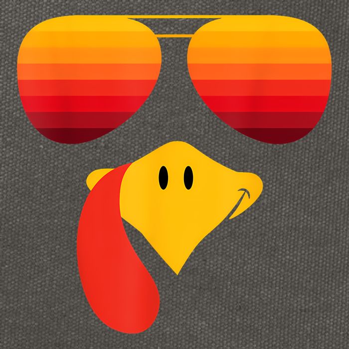 Funny Thanksgiving Turkey Face With Sunglasses Cotton Canvas Backpack