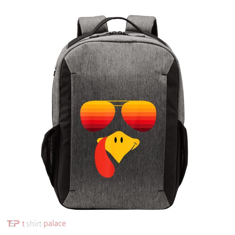 Funny Thanksgiving Turkey Face With Sunglasses Vector Backpack