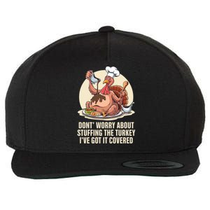 Funny Thanksgiving Turkey Stuffing ItS Face Turkey Day Fan Gift Wool Snapback Cap