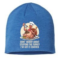 Funny Thanksgiving Turkey Stuffing ItS Face Turkey Day Fan Gift Sustainable Beanie