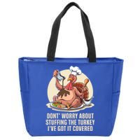 Funny Thanksgiving Turkey Stuffing ItS Face Turkey Day Fan Gift Zip Tote Bag