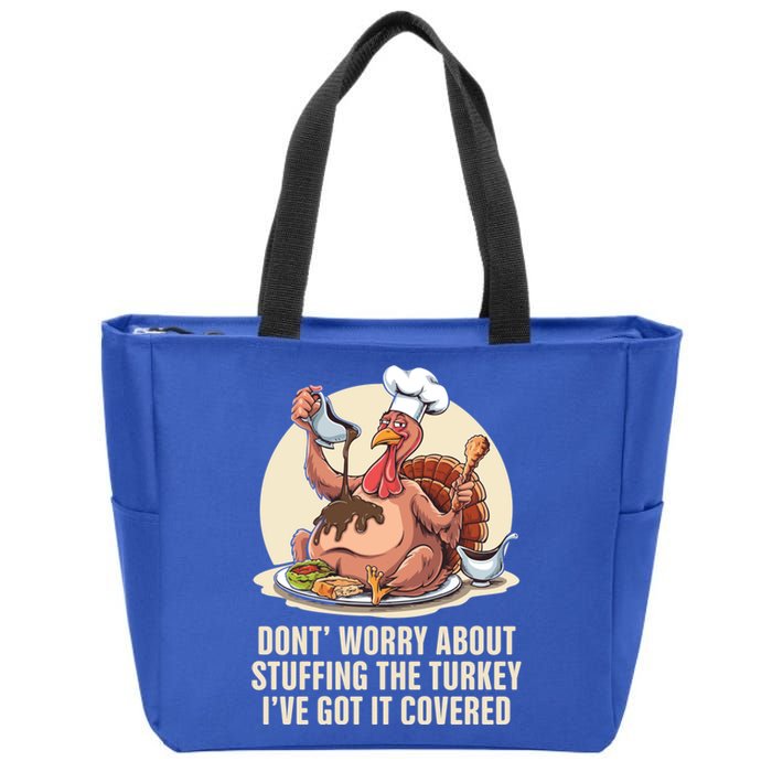 Funny Thanksgiving Turkey Stuffing ItS Face Turkey Day Fan Gift Zip Tote Bag