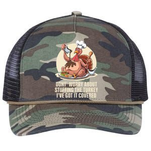 Funny Thanksgiving Turkey Stuffing ItS Face Turkey Day Fan Gift Retro Rope Trucker Hat Cap