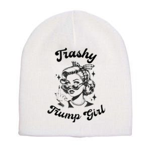 Funny Trashy Trump Girl Short Acrylic Beanie