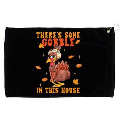 Funny Thanksgiving Twerky Turkey Butt ThereS Some Gobble Funny Gift Grommeted Golf Towel