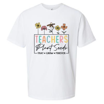 Flower Teacher Teachers Plant Seeds That Grow Forever (1) Sueded Cloud Jersey T-Shirt