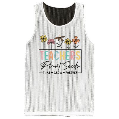 Flower Teacher Teachers Plant Seeds That Grow Forever (1) Mesh Reversible Basketball Jersey Tank