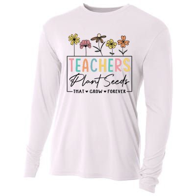 Flower Teacher Teachers Plant Seeds That Grow Forever (1) Cooling Performance Long Sleeve Crew