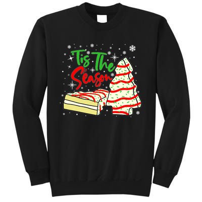 Funny Tis The Season Design Christmas Tree Cakes Debbie Sweatshirt