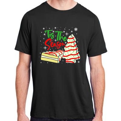 Funny Tis The Season Design Christmas Tree Cakes Debbie Adult ChromaSoft Performance T-Shirt