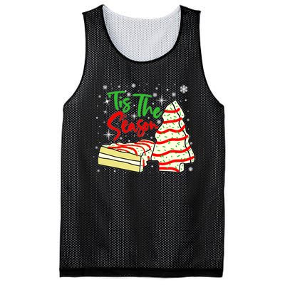 Funny Tis The Season Design Christmas Tree Cakes Debbie Mesh Reversible Basketball Jersey Tank