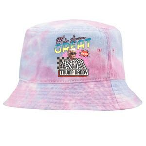 Funny Trump Take America Back Daddys Home Trump Pink 2024 Tie-Dyed Bucket Hat