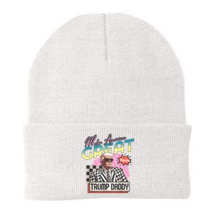 Funny Trump Take America Back Daddys Home Trump Pink 2024 Knit Cap Winter Beanie