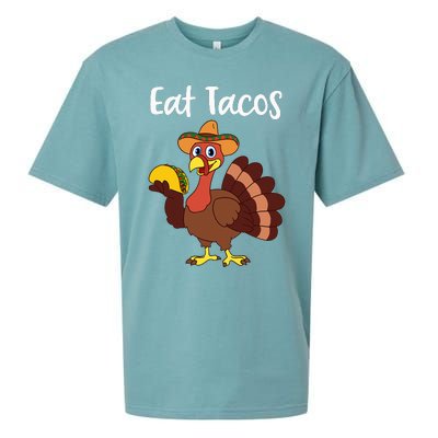 Funny Thanksgiving Turkey Day Eat Tacos Sueded Cloud Jersey T-Shirt