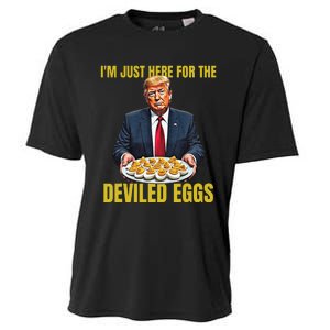 Funny Trump Thanksgiving IM Just Here For The Deviled Eggs Cooling Performance Crew T-Shirt