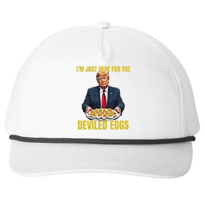 Funny Trump Thanksgiving IM Just Here For The Deviled Eggs Snapback Five-Panel Rope Hat