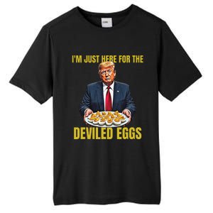 Funny Trump Thanksgiving IM Just Here For The Deviled Eggs Tall Fusion ChromaSoft Performance T-Shirt