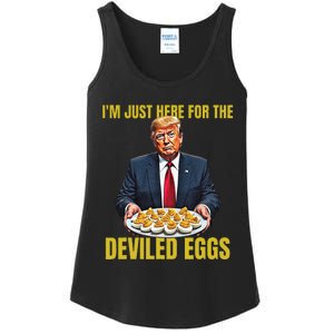 Funny Trump Thanksgiving IM Just Here For The Deviled Eggs Ladies Essential Tank